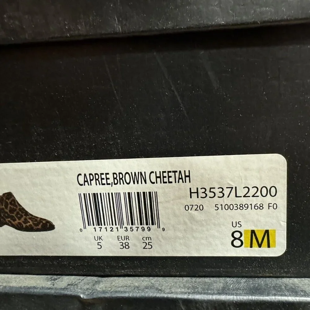 Naturalizer Womens Capree Boot Brown Cheetah 8 M